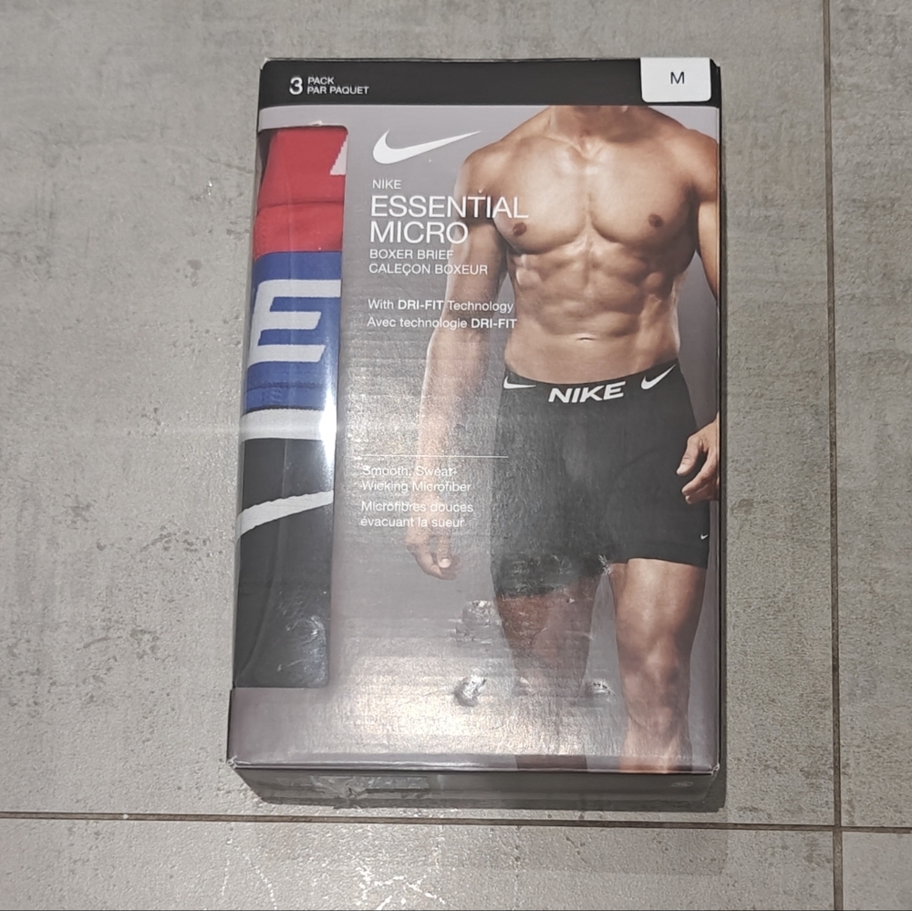 Nike Essential Micro Boxer Briefs - Black, Red, Blue